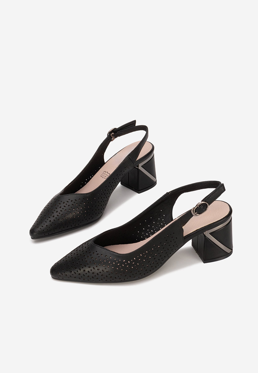 Pantofi slingback Fermina negri