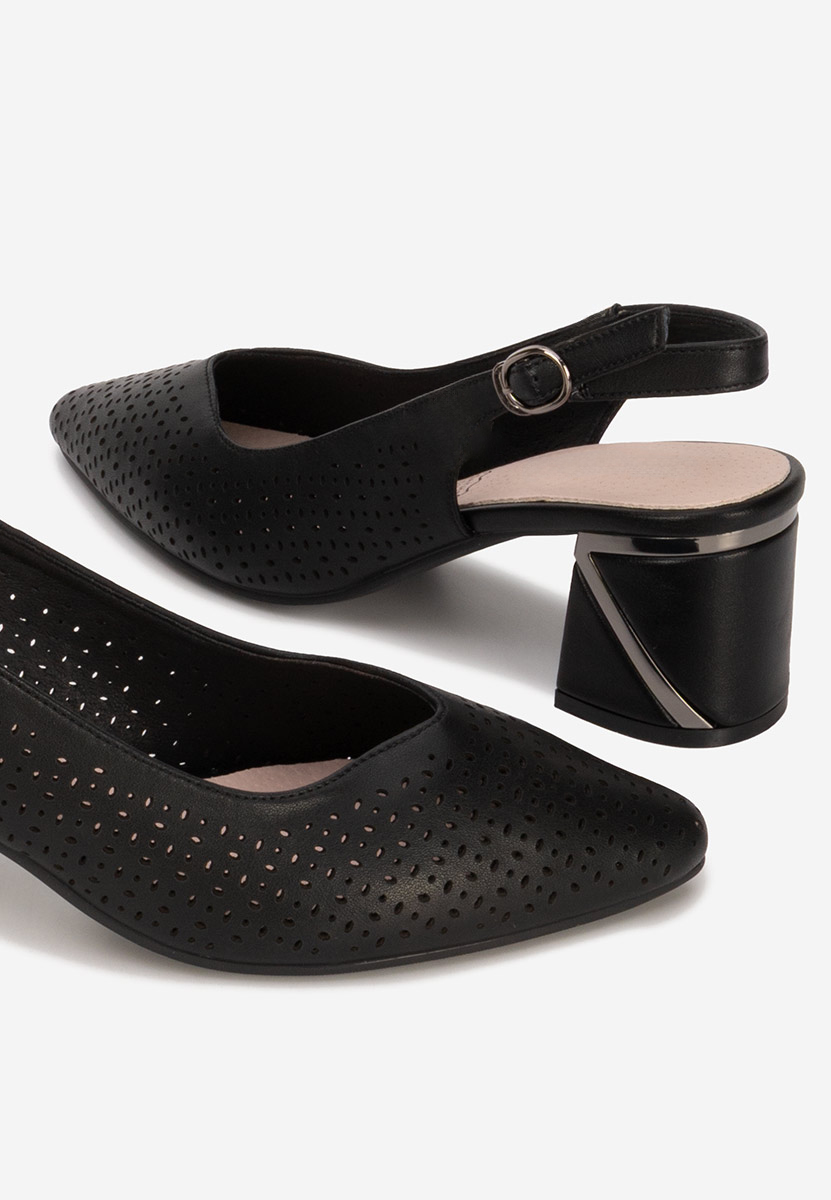 Pantofi slingback Fermina negri