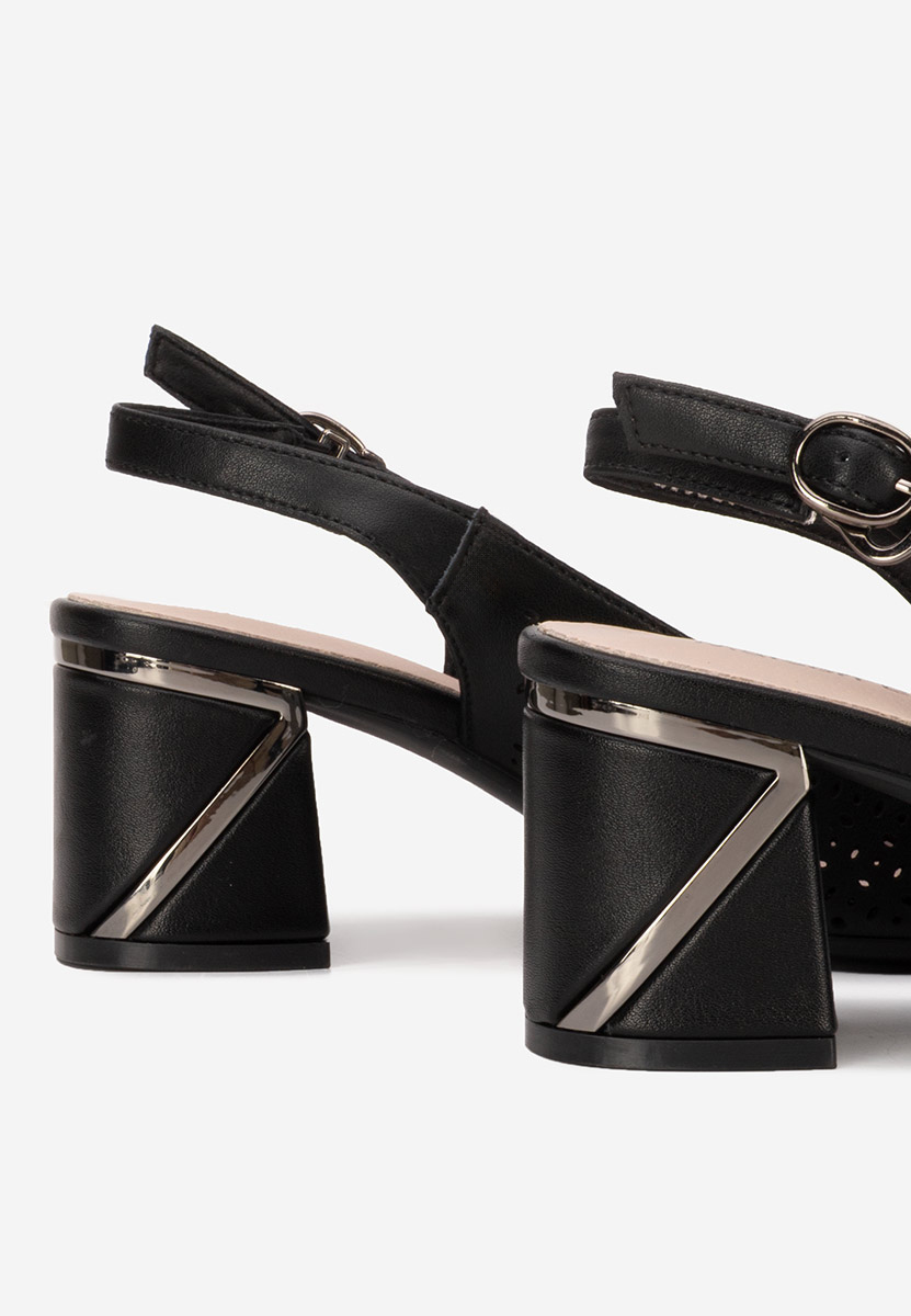 Pantofi slingback Fermina negri