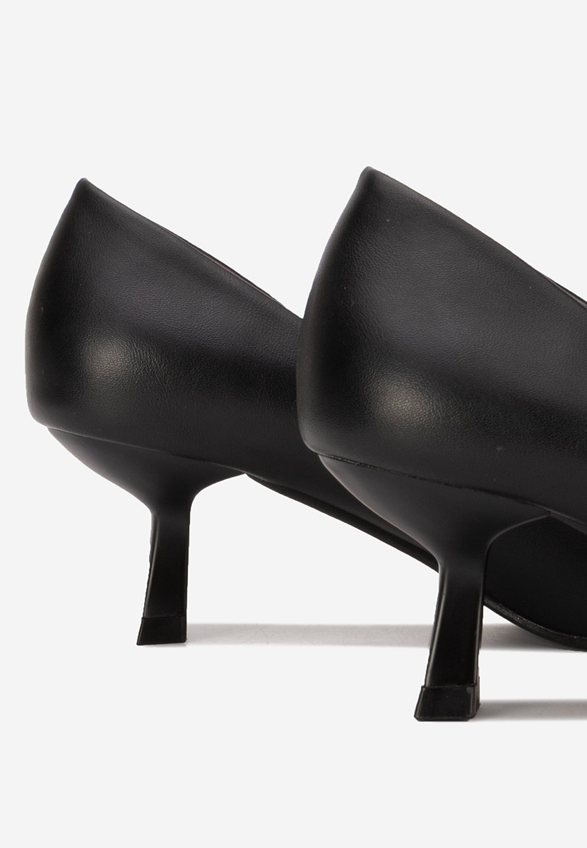 Pantofi cu toc mic Enolia negri