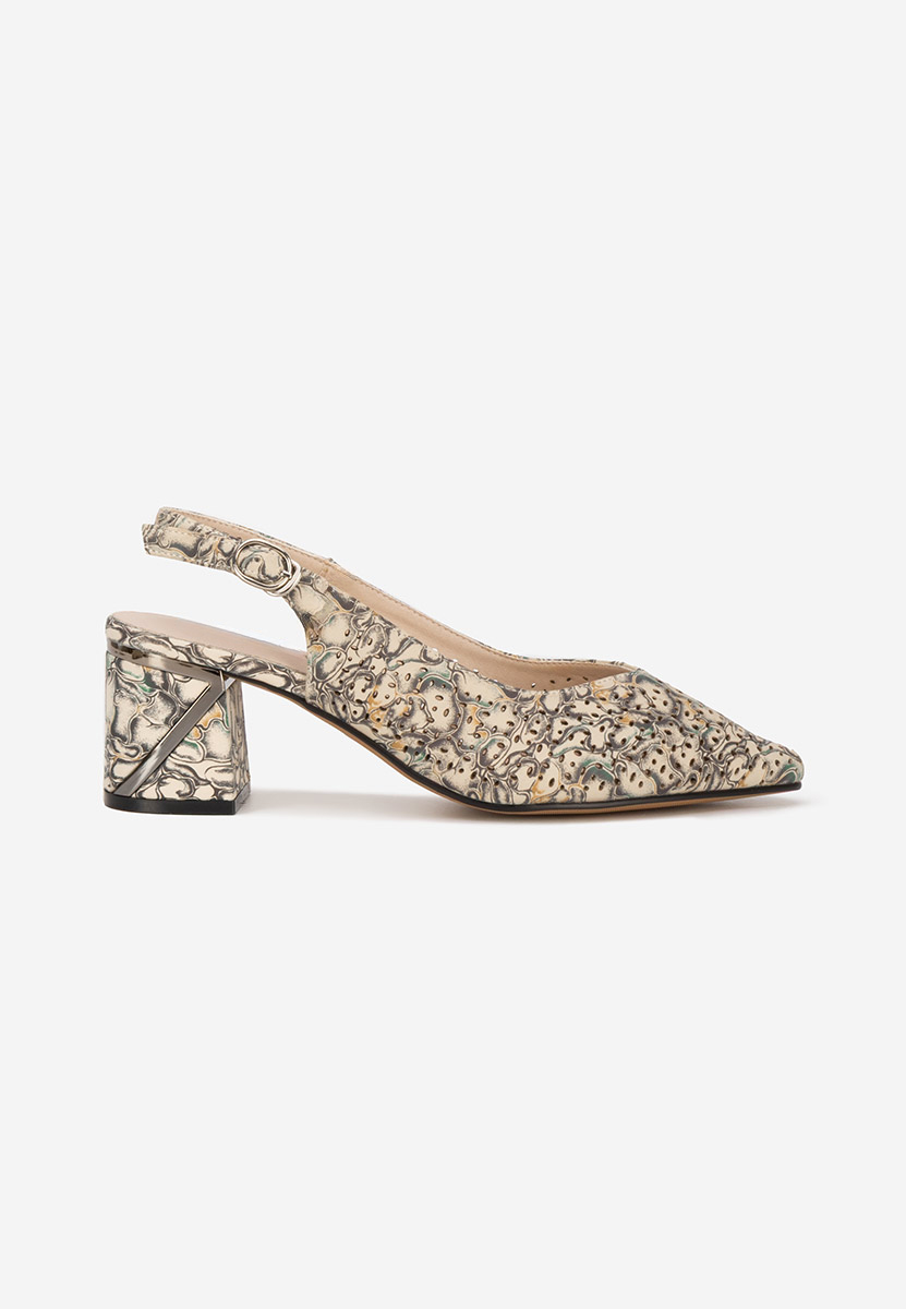 Pantofi slingback Fermina multicolori