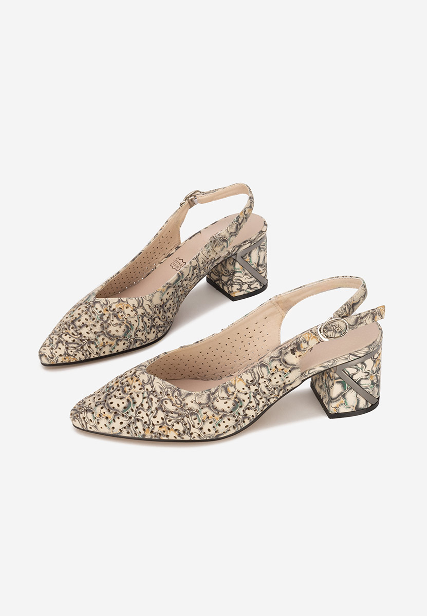 Pantofi slingback Fermina multicolori