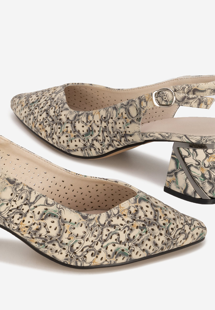 Pantofi slingback Fermina multicolori
