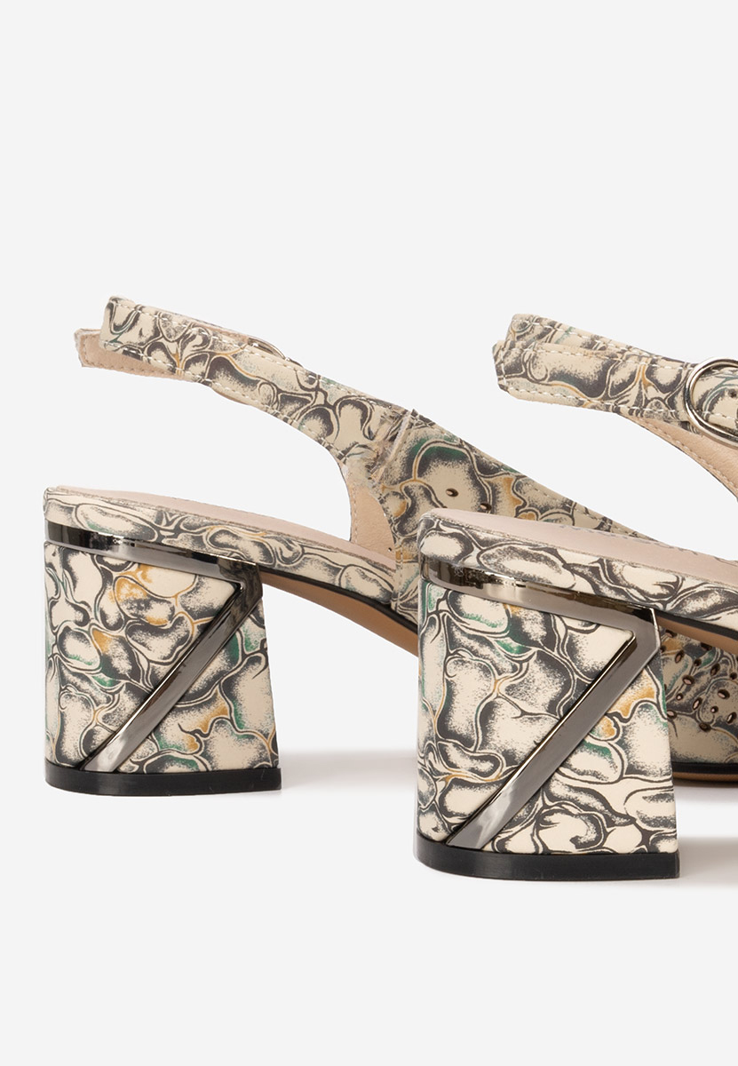 Pantofi slingback Fermina multicolori