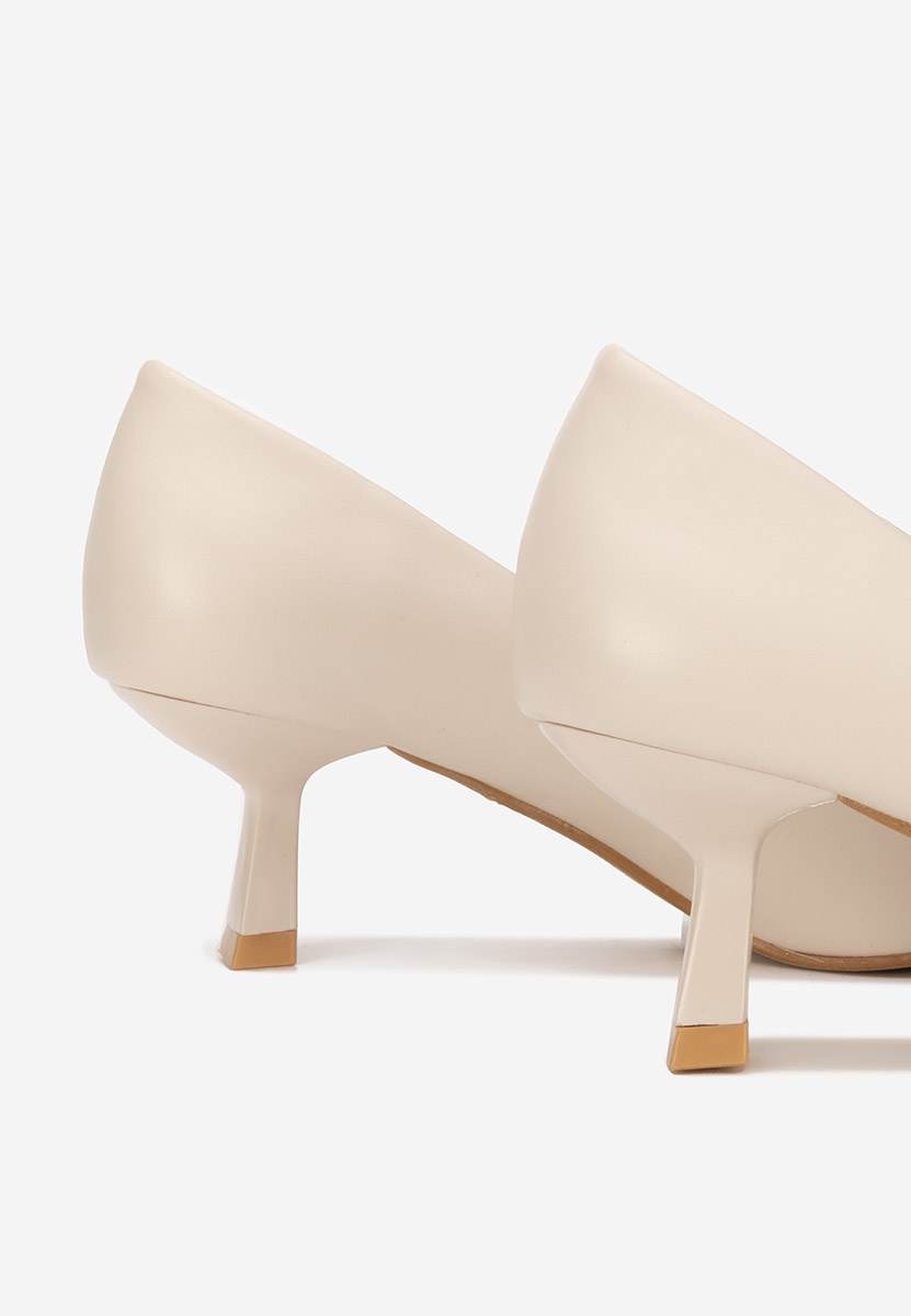 Pantofi cu toc mic Enolia bej