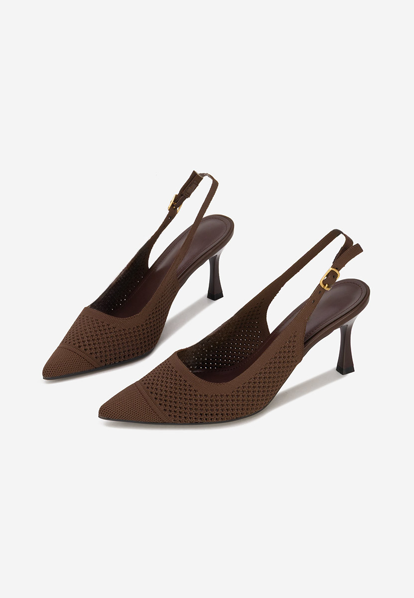Pantofi slingback Veliria maro