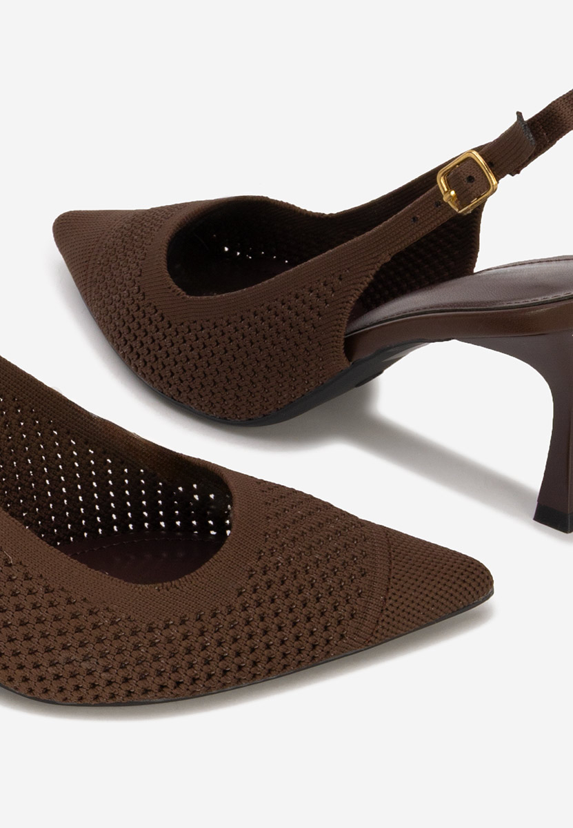 Pantofi slingback Veliria maro