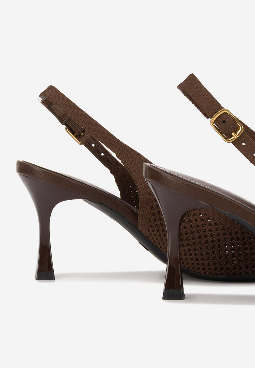 Pantofi slingback Veliria maro