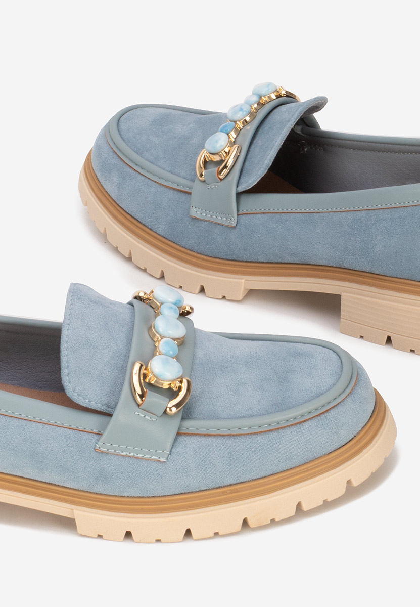 Mocasini dama Amberlin albastri