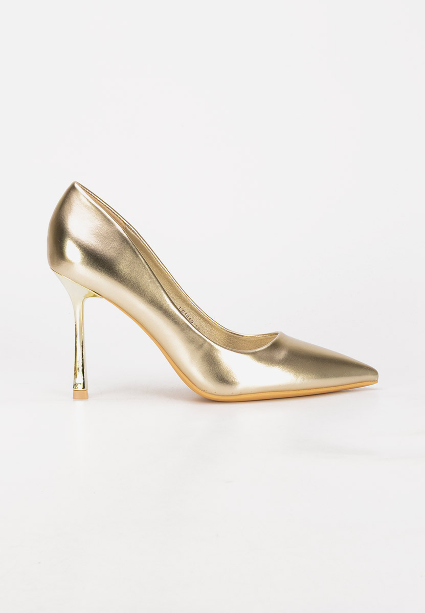 Pantofi stiletto Isabele aurii