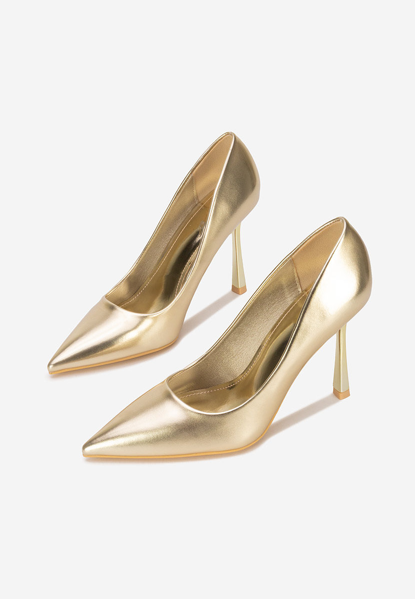 Pantofi stiletto Isabele aurii
