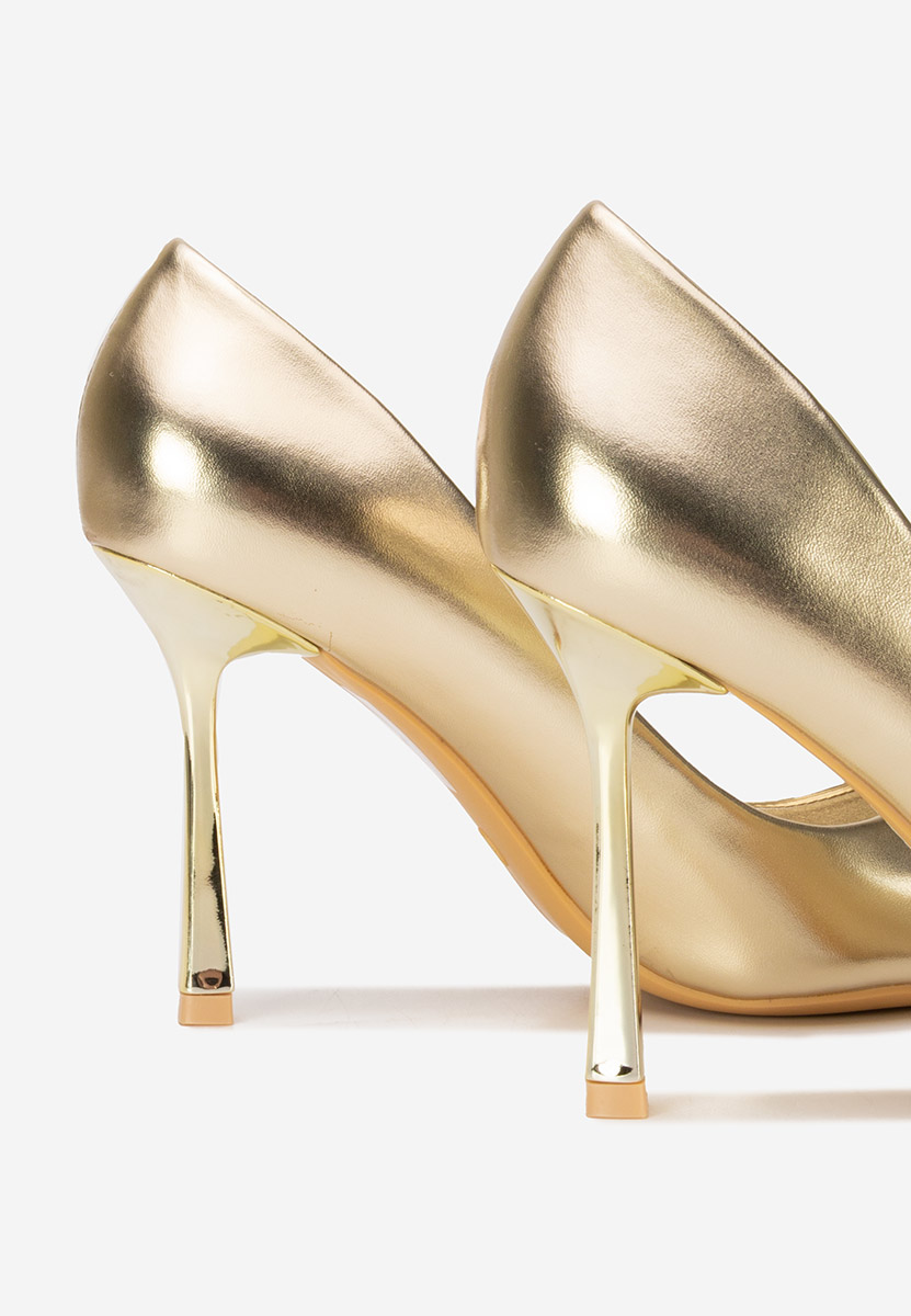 Pantofi stiletto Isabele aurii