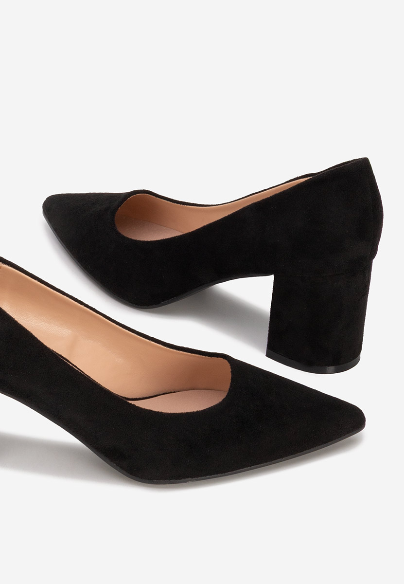 Pantofi cu toc gros Jolenia negri