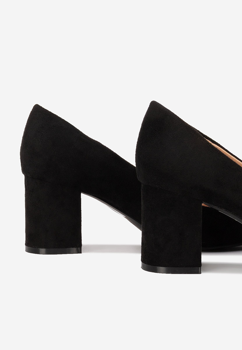 Pantofi cu toc gros Jolenia negri