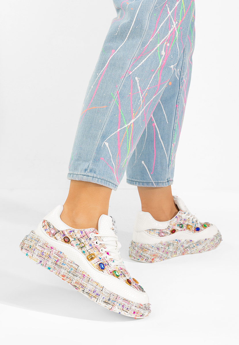 Sneakers cu platformă Daneta multicolori