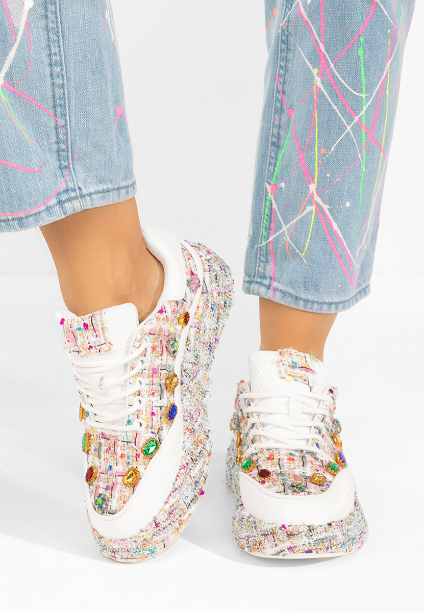 Sneakers cu platformă Daneta multicolori