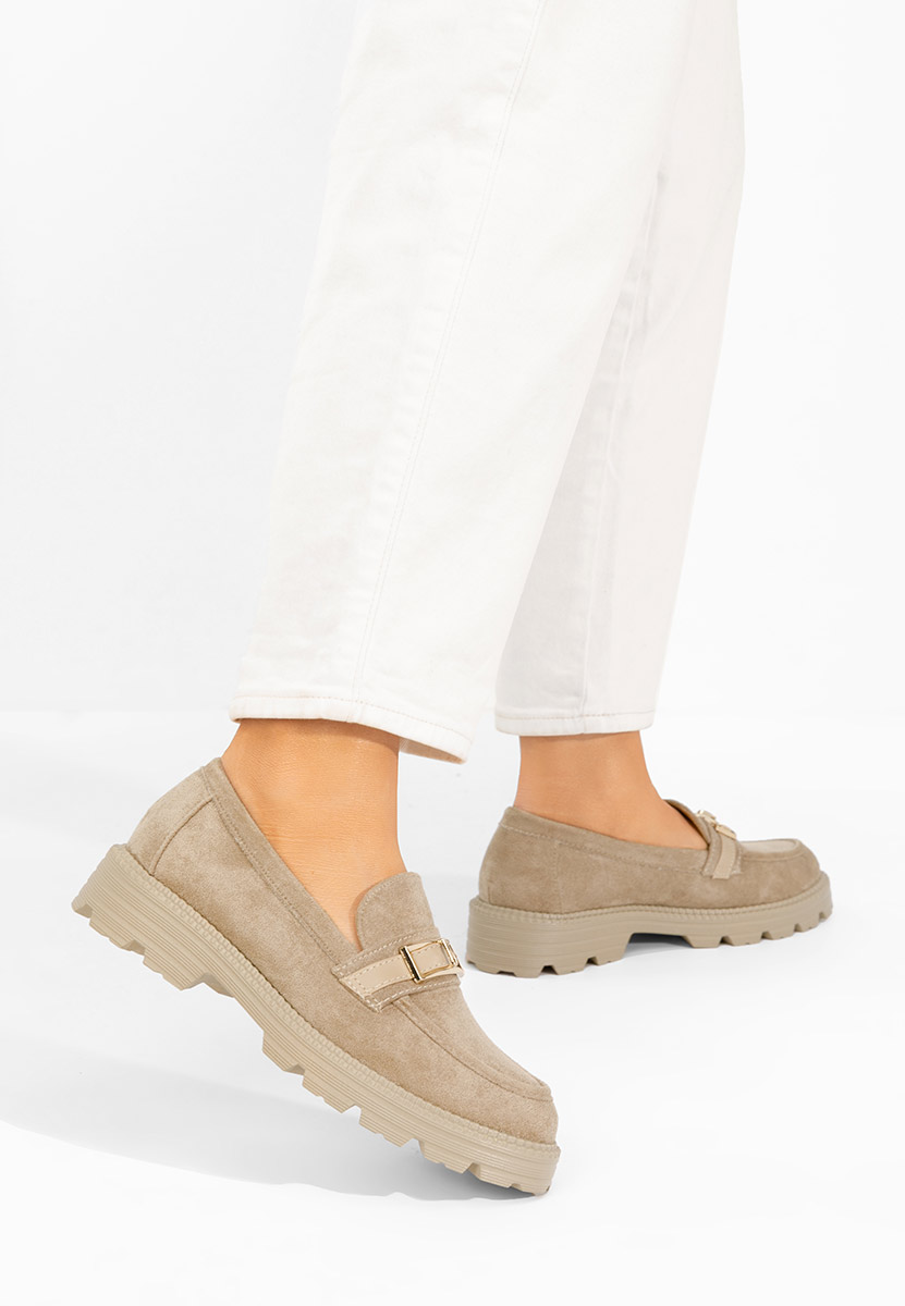 Mocasini dama Katiana kaki