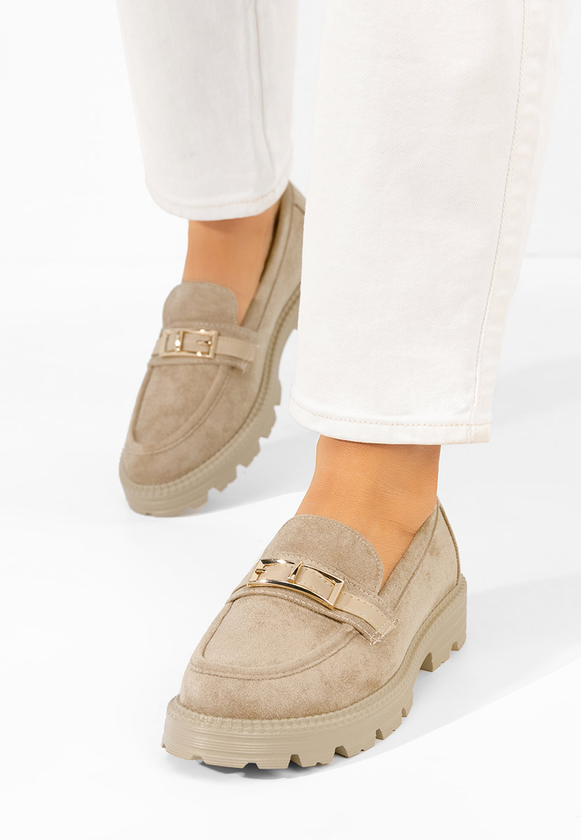 Mocasini dama Katiana kaki