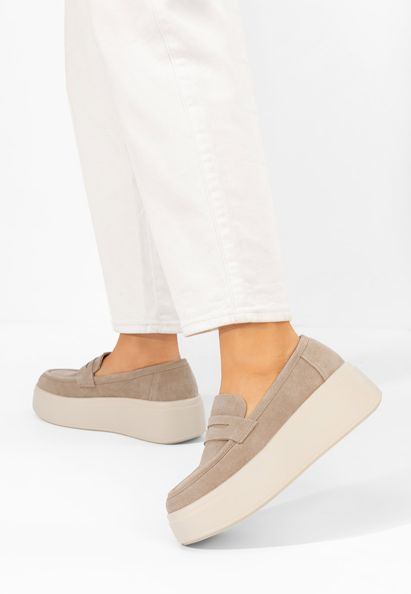 Mocasini cu platforma Herminia kaki