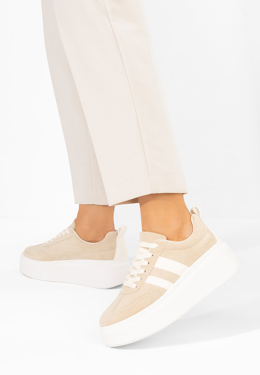 Sneakers cu platformă Semana bej