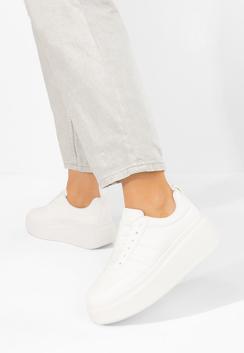 Sneakers cu platformă Semana albi