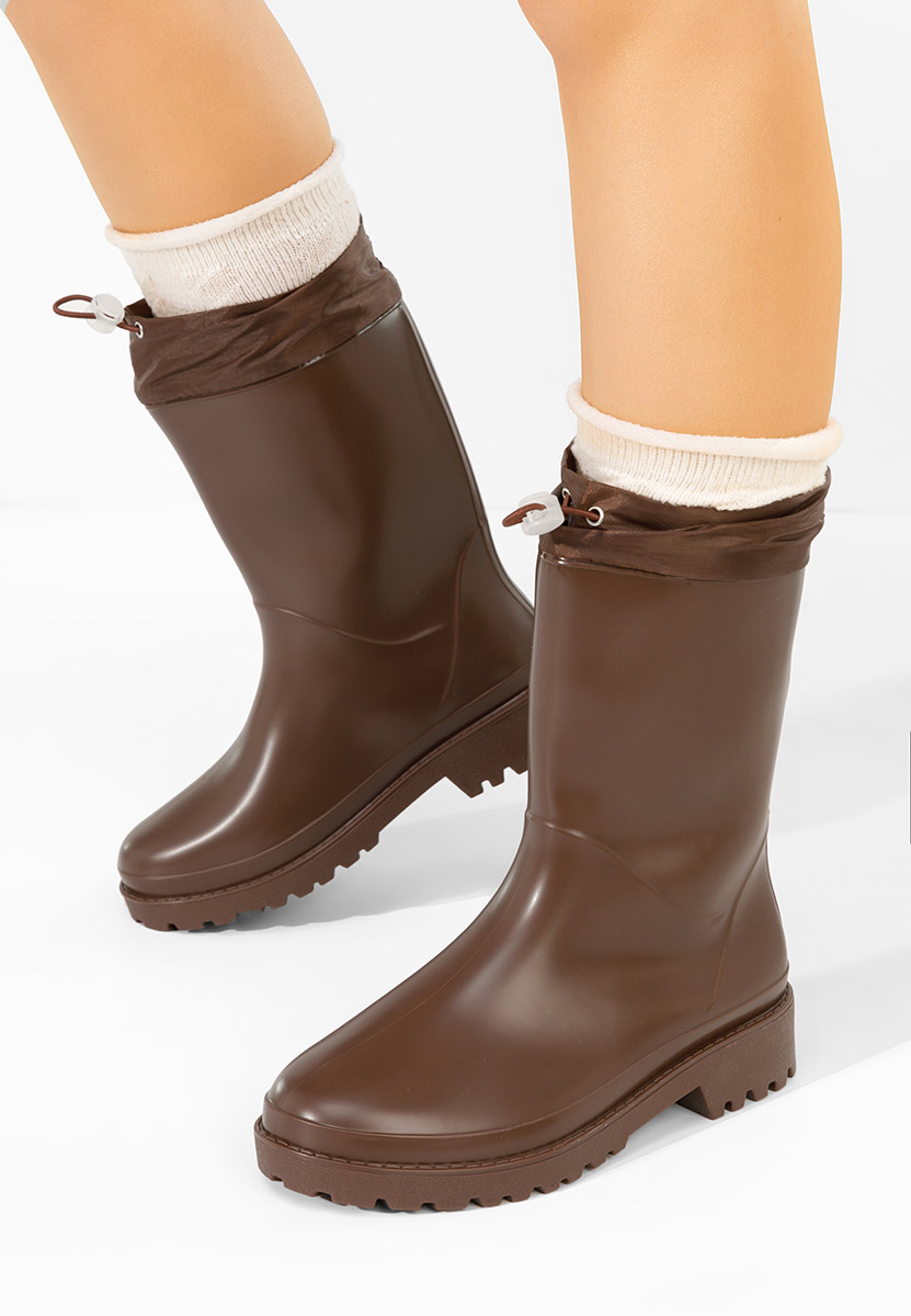 Cizme de cauciuc Zunaira maro