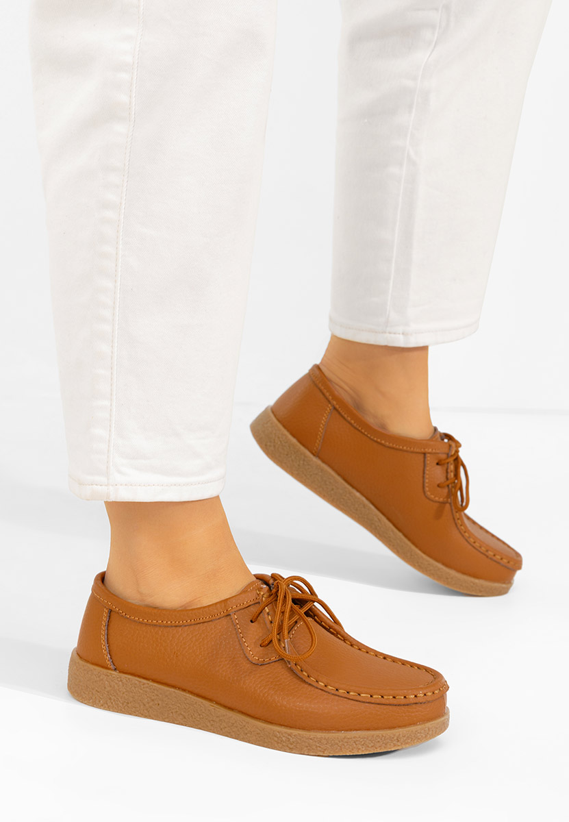 Mocasini dama Afinia camel