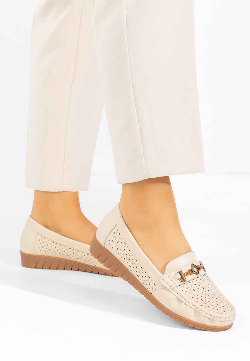 Mocasini dama Cristella bej