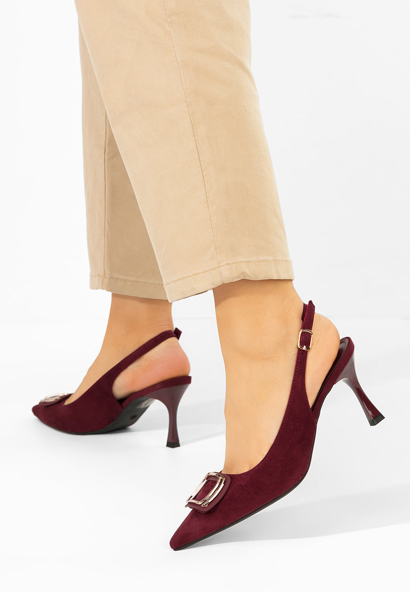 Pantofi slingback Cristelia grena