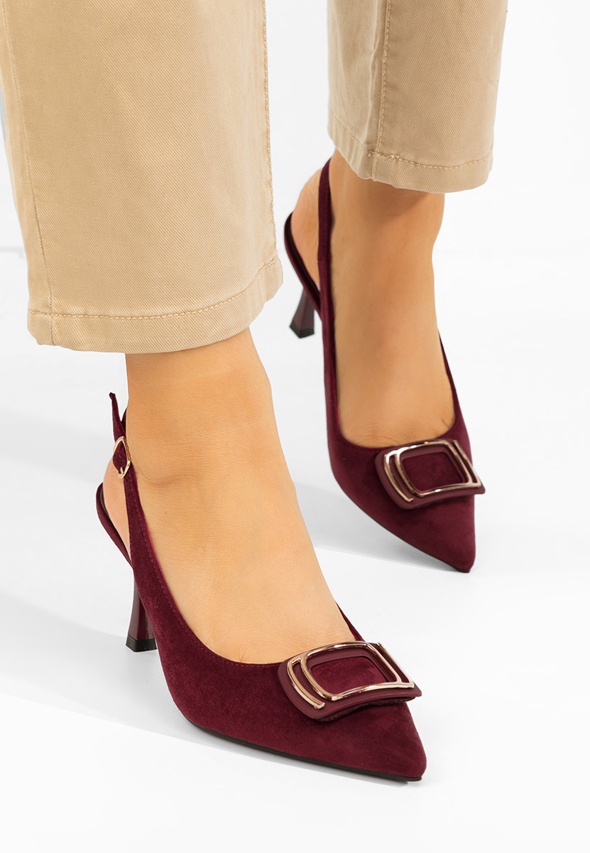 Pantofi slingback Cristelia grena