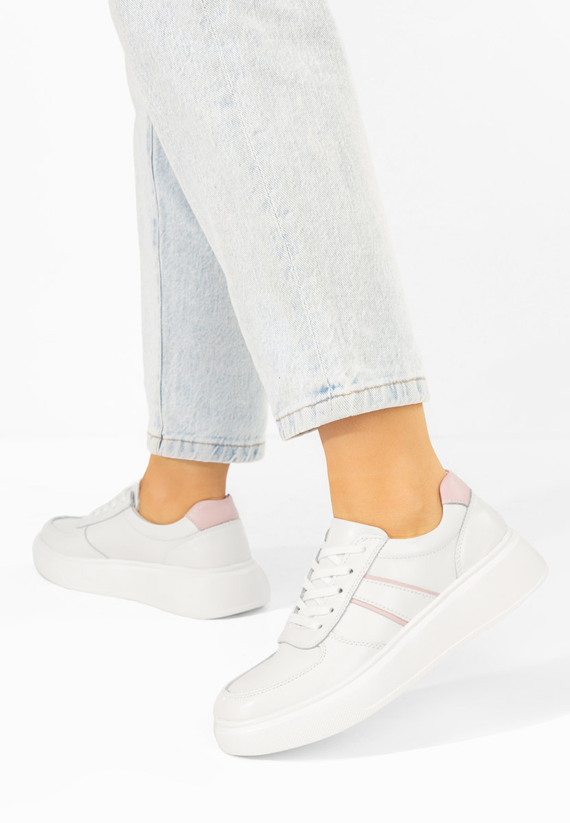 Sneakers cu platformă Herera V3 albi