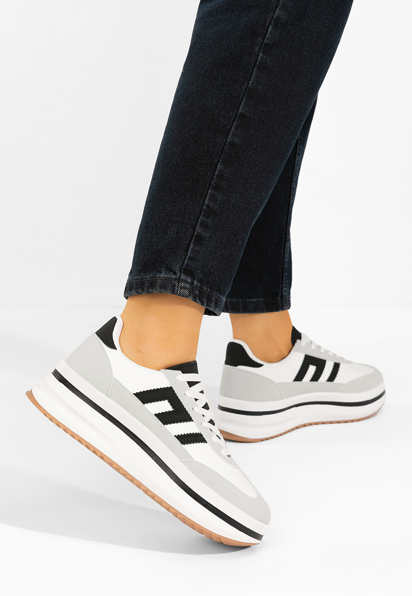 Sneakers cu platformă Jesie albi