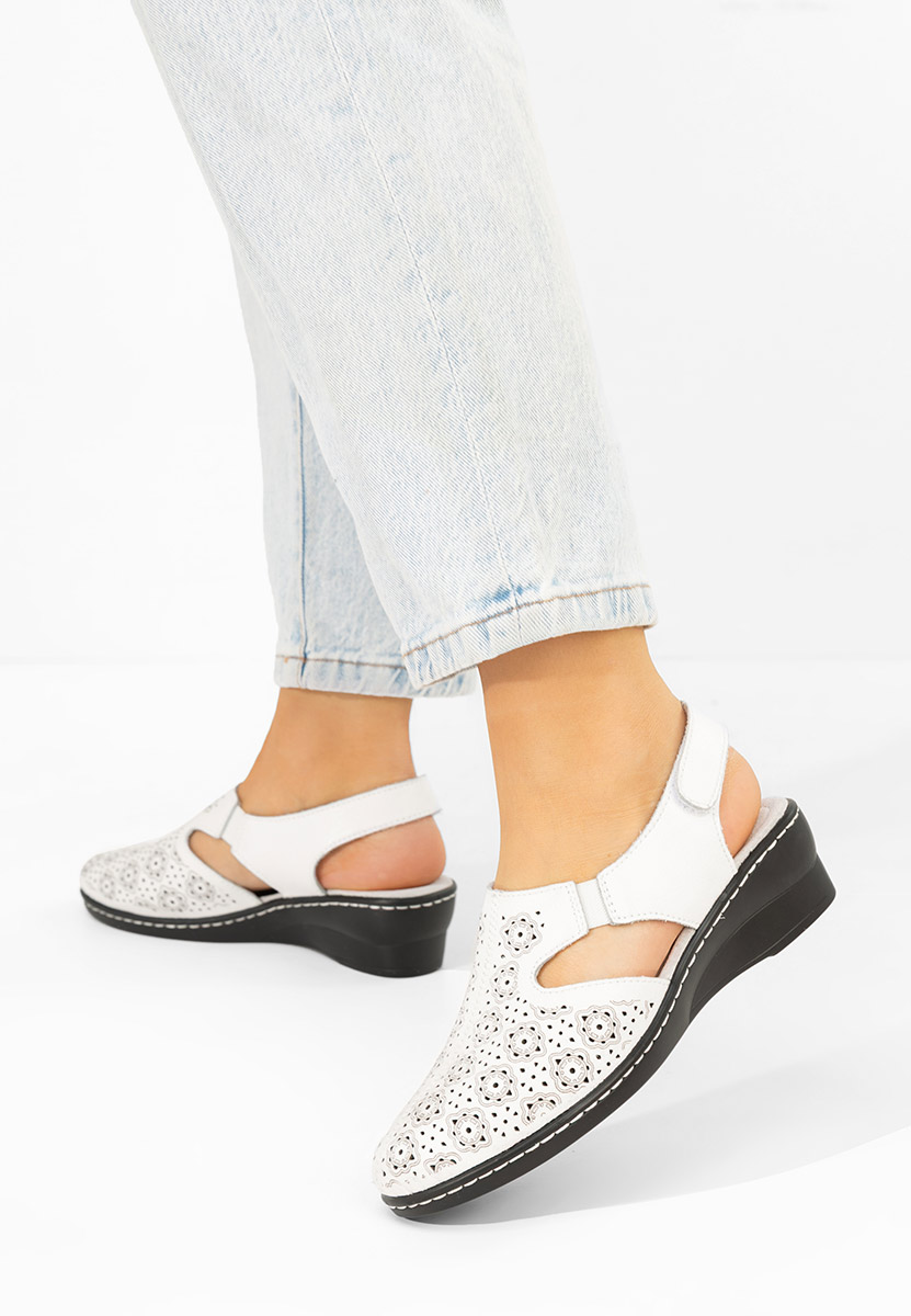 Pantofi slingback Ofelya albi