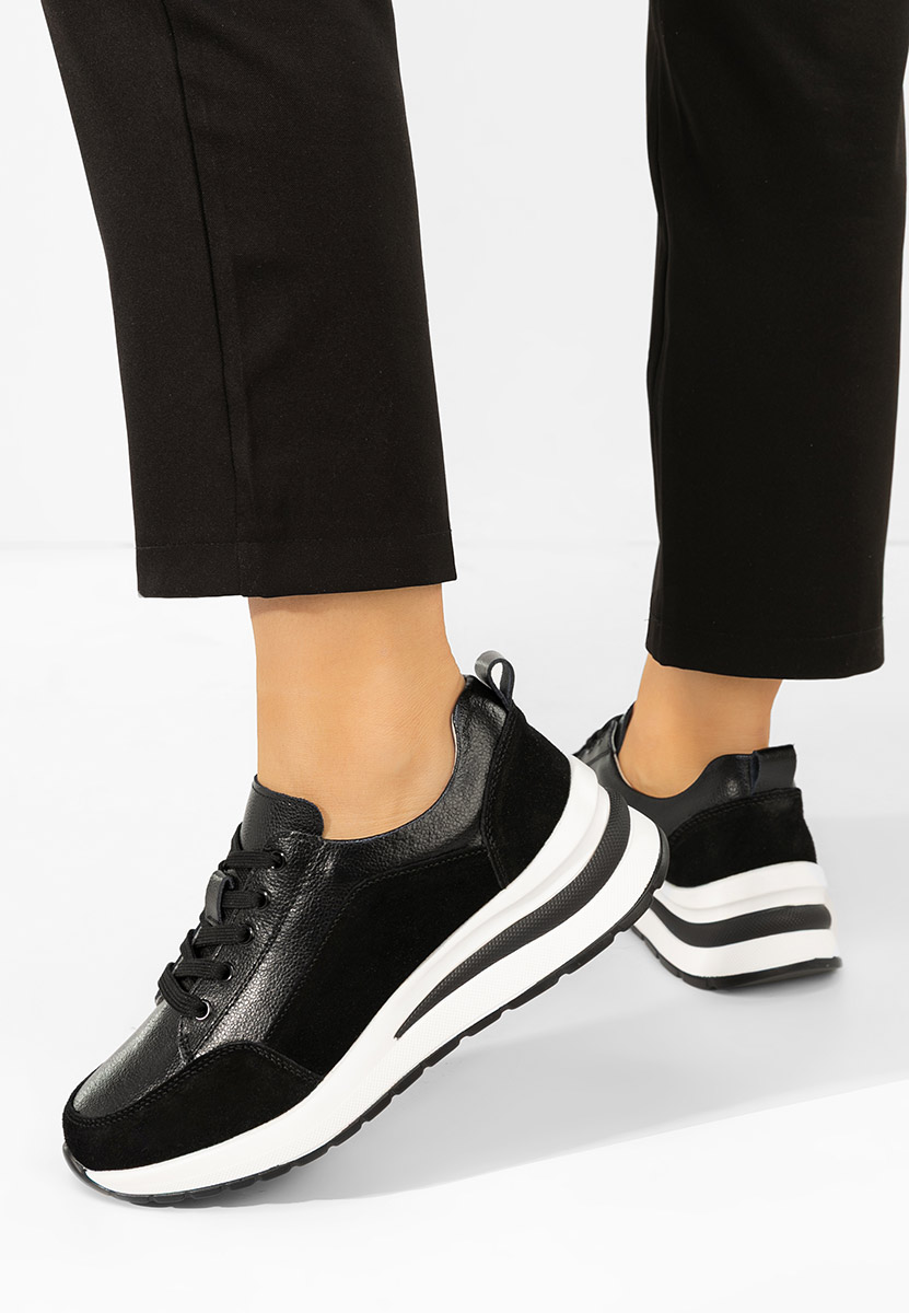 Sneakers cu platforma Janelia negri