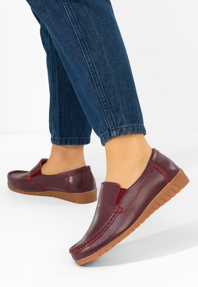 Mocasini dama piele Panoma grena