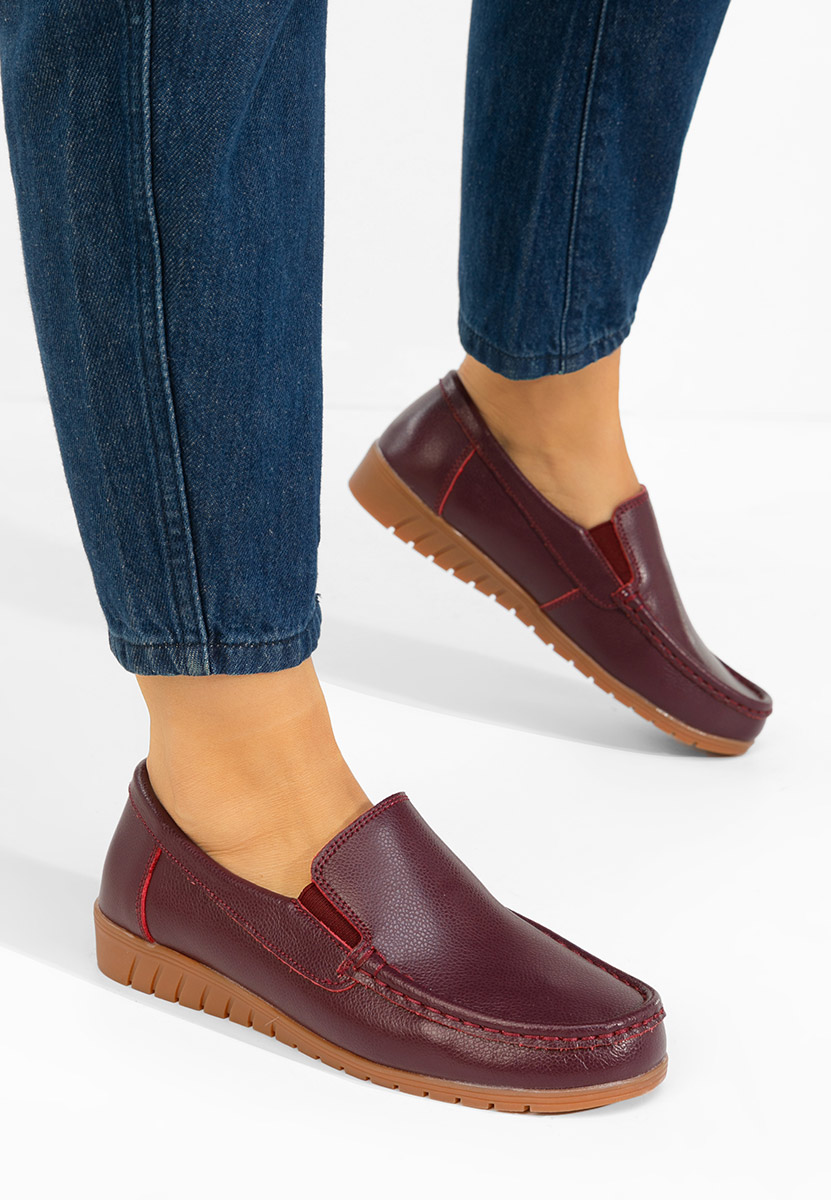 Mocasini dama piele Panoma grena