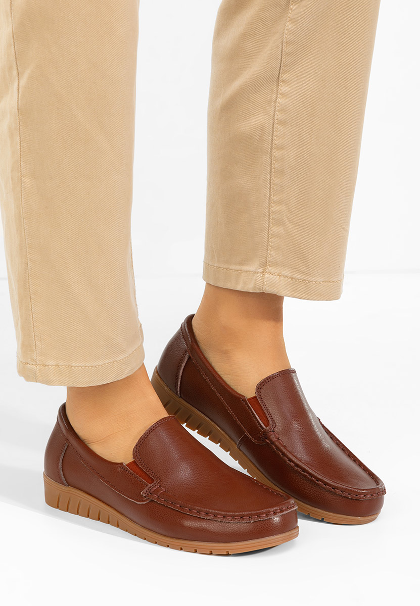 Mocasini dama piele Panoma maro