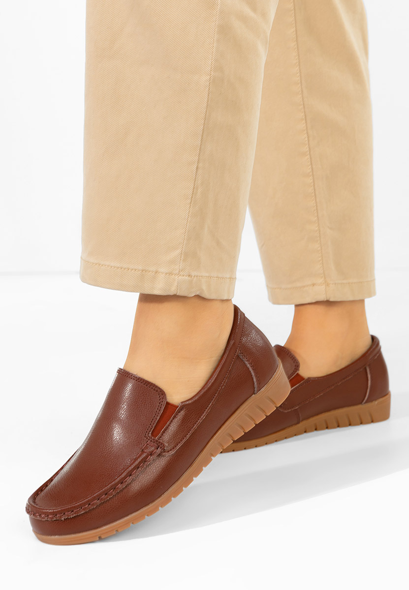 Mocasini dama piele Panoma maro