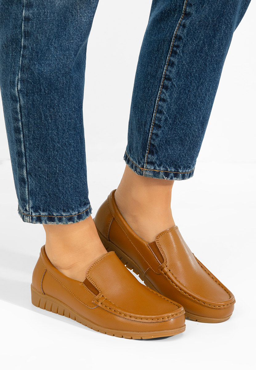 Mocasini dama piele Panoma camel
