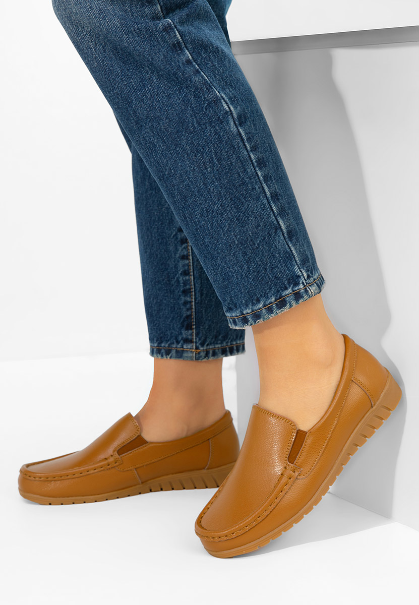 Mocasini dama piele Panoma camel