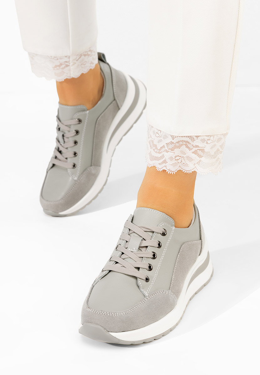 Sneakers cu platforma Janelia gri