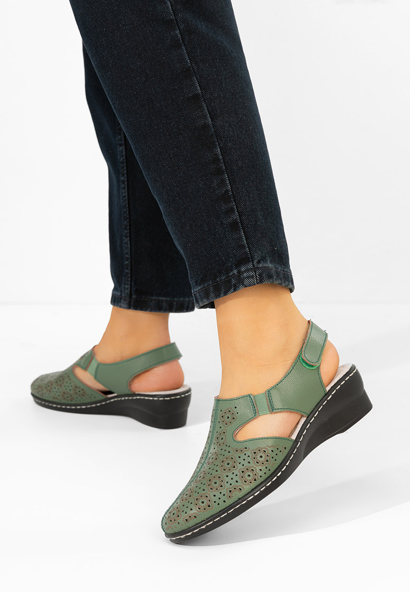 Pantofi slingback Ofelya verzi