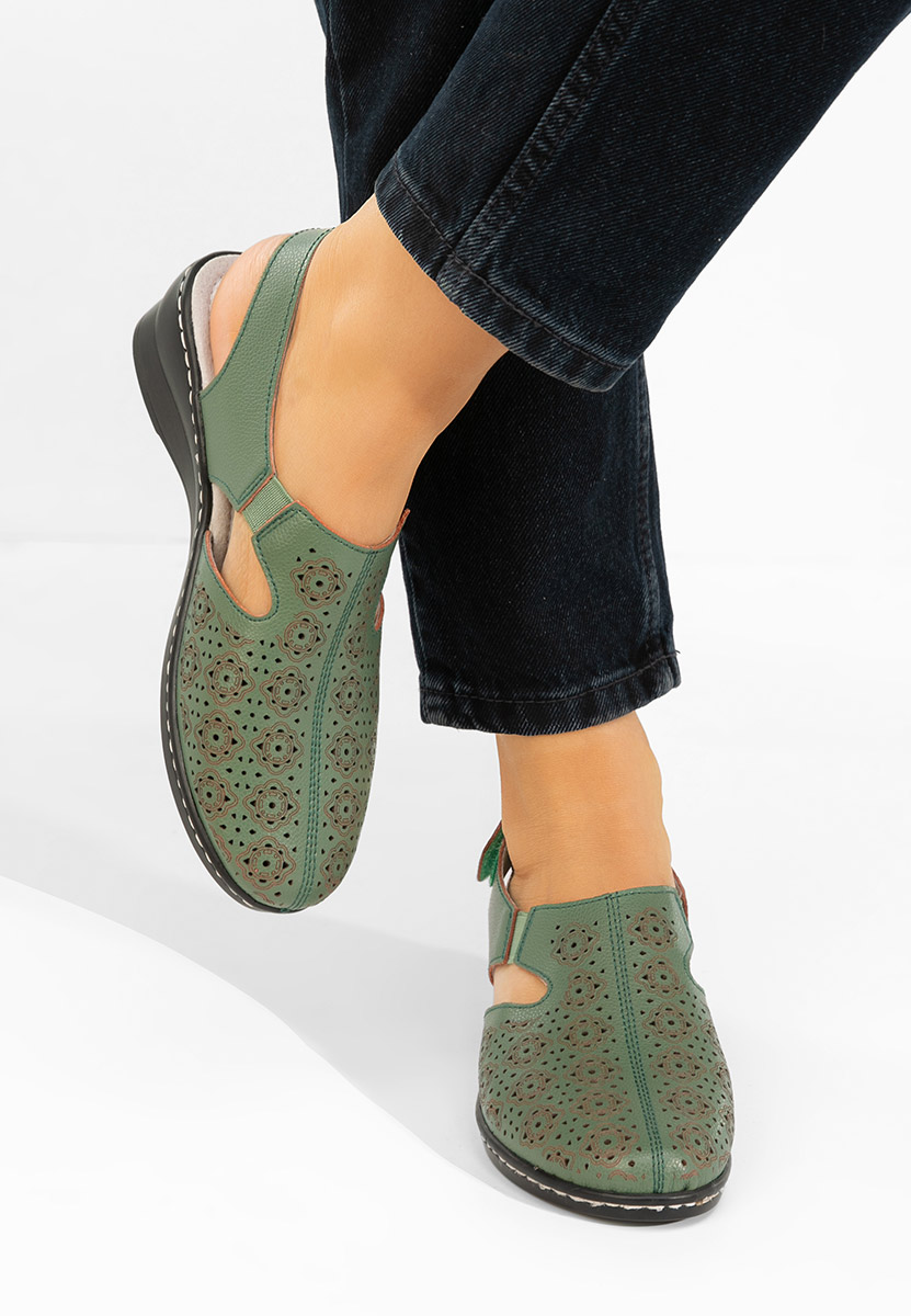 Pantofi slingback Ofelya verzi