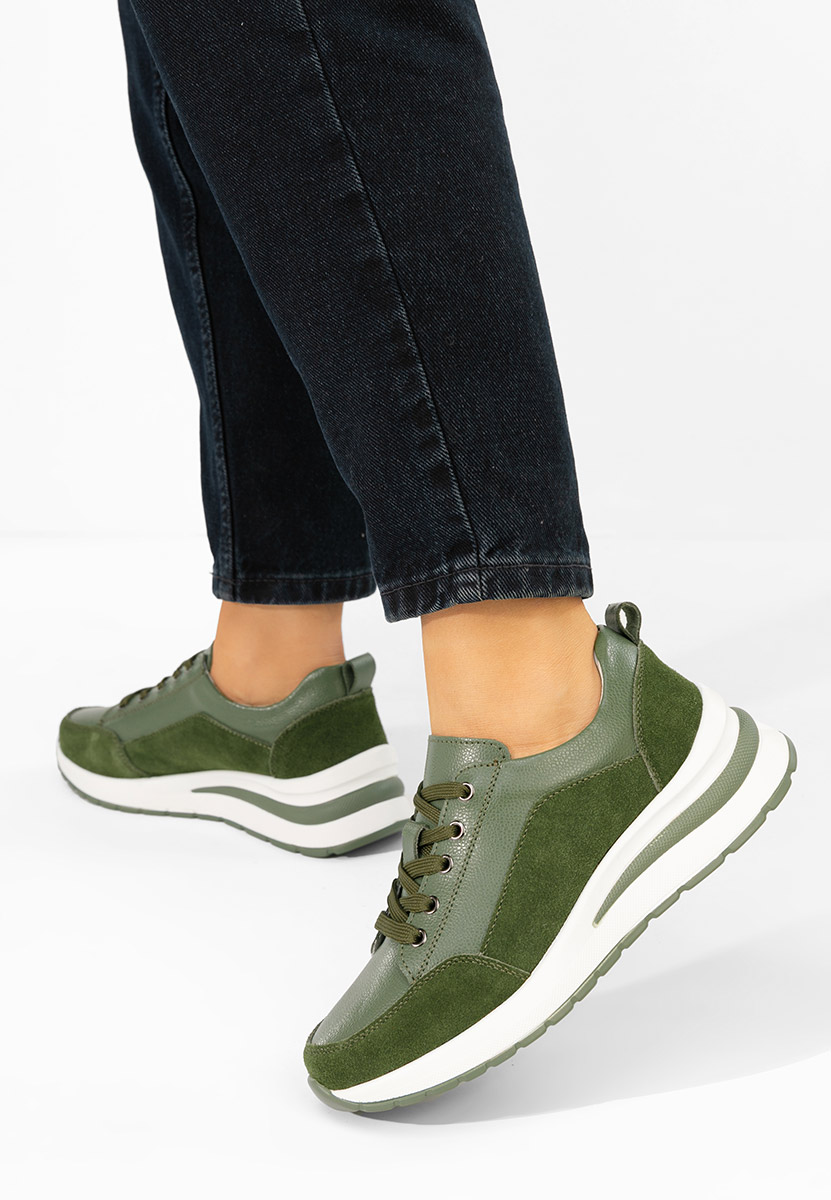 Sneakers cu platforma Janelia verzi