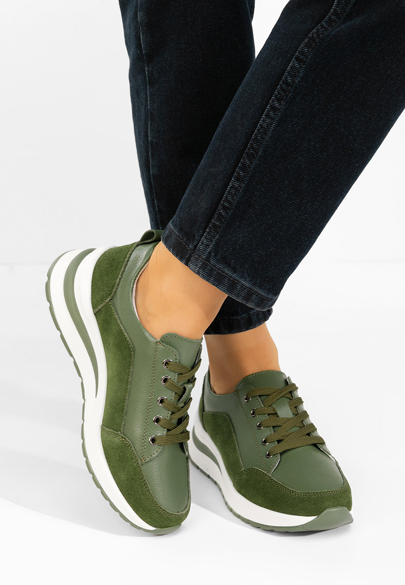 Sneakers cu platforma Janelia verzi