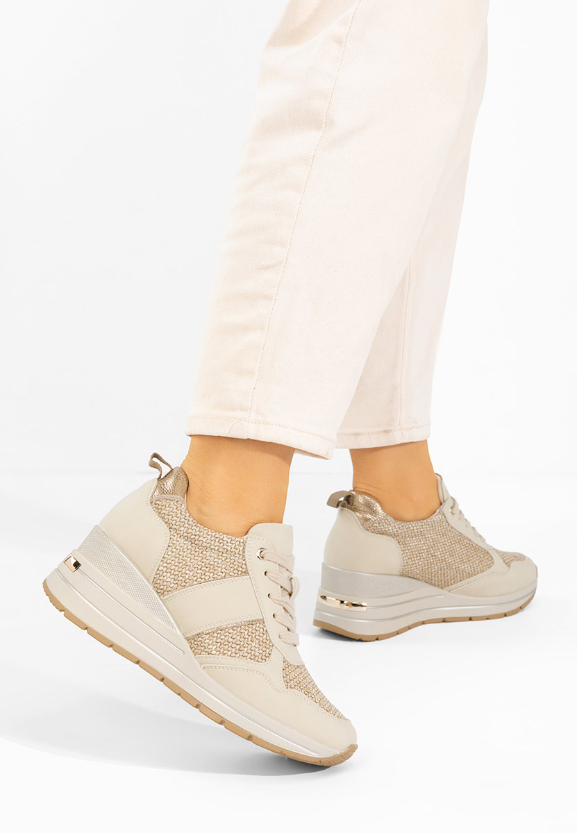 Sneakers cu platforma Izadora bej