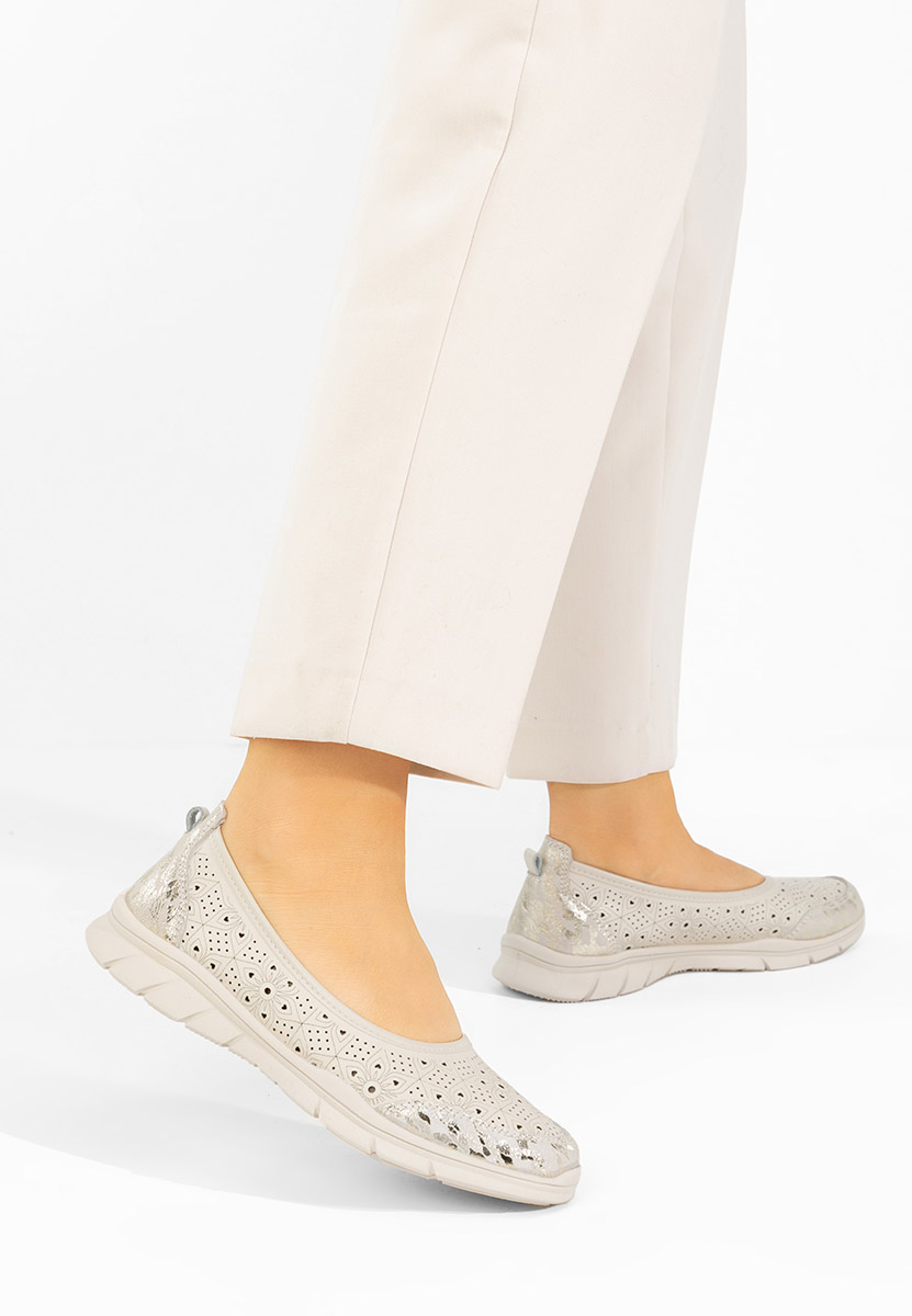 Pantofi casual dama piele Giustina bej