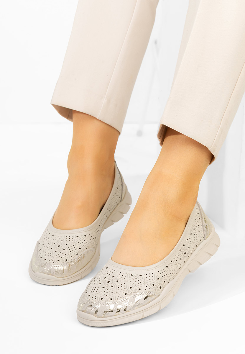 Pantofi casual dama piele Giustina bej