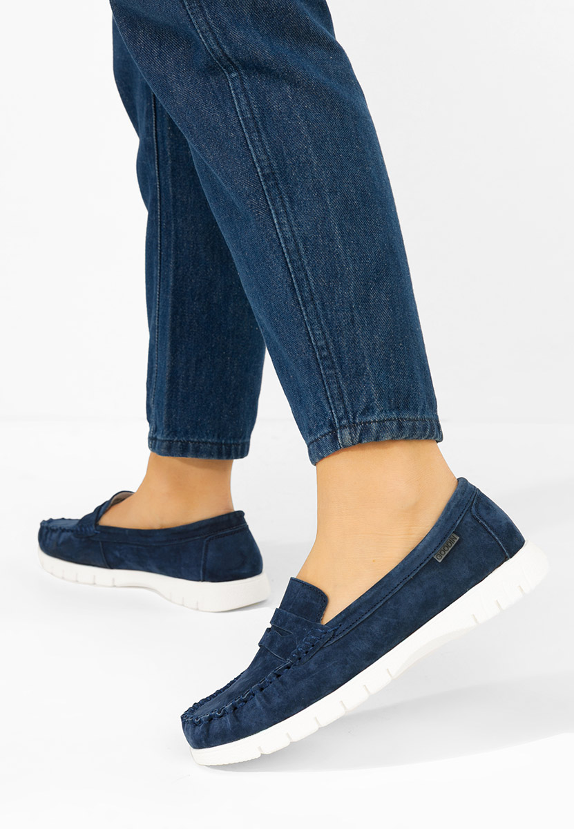 Mocasini dama piele Dariania navy