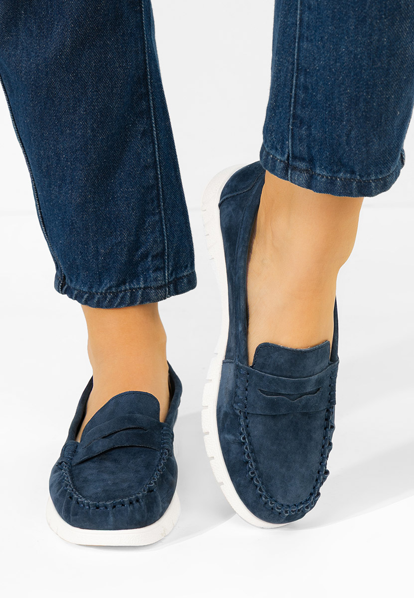 Mocasini dama piele Dariania navy
